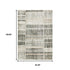 3' X 5' Grey Charcoal Ivory Tan Brown And Beige Geometric Power Loom Stain Resistant Area Rug